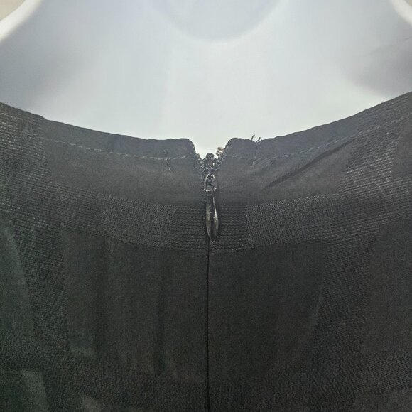 Anthropologie Dolan Black Windowpane Straight Leg Jumpsuit Boho Party M - Picture 10 of 16